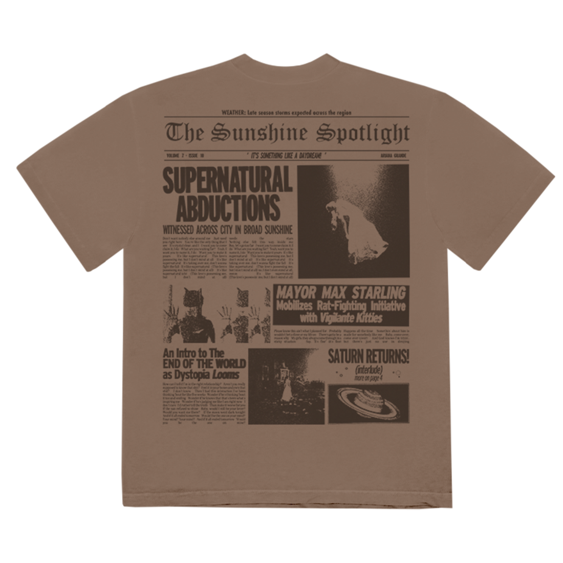 Ariana Grande Brighter Days Newspaper T-Shirt T-Shirts 404099