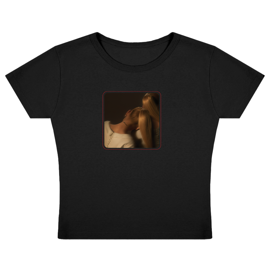 Ariana Grande ag7 cropped black T-Shirt 347260