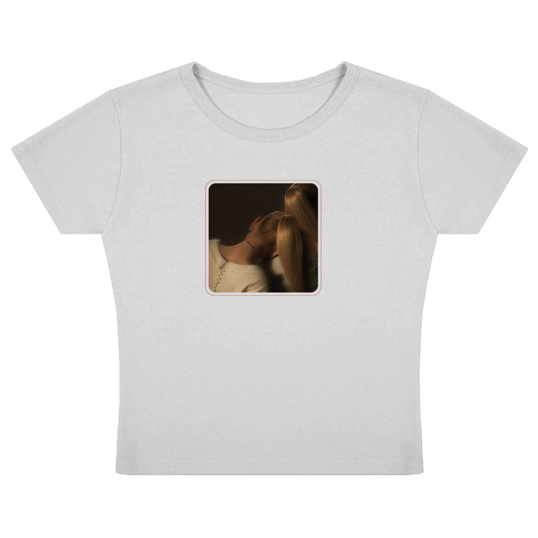 Ariana Grande ag7 cropped white T-Shirt 347272