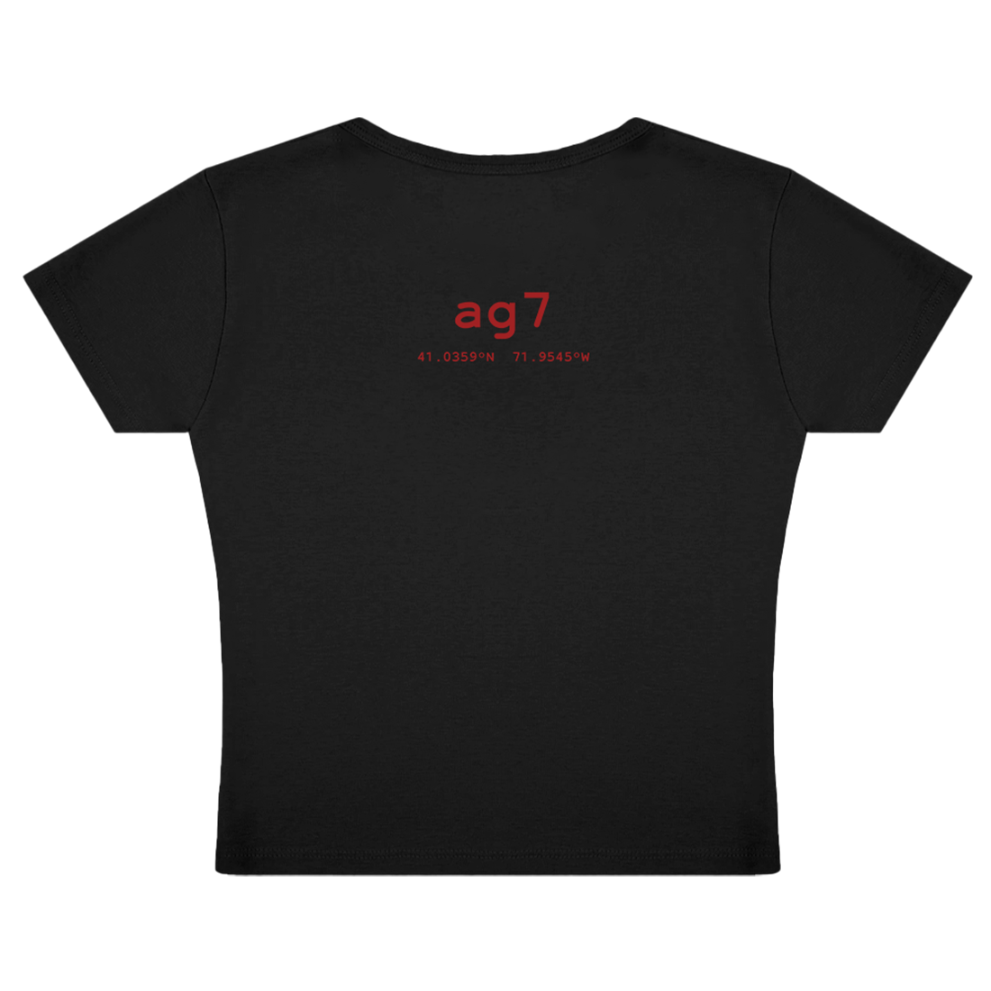 Ariana Grande ag7 cropped black T-Shirt 347264